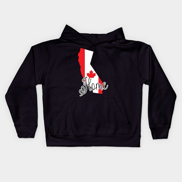 Canadians in California home Kids Hoodie by Gaming champion